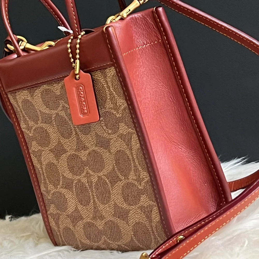 C5277 - Coach Mini Cashin Tote in Signature Canvas - Picture 8 of 12